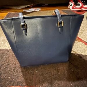 Ralph Lauren medium tote Purse Navy great condition $60